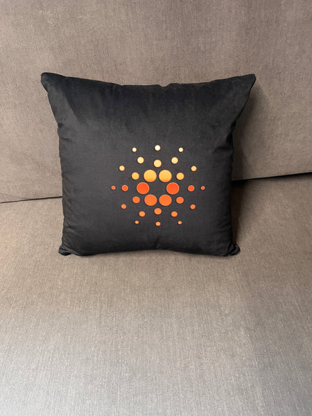 Cardano, printed,velvet cuhion.