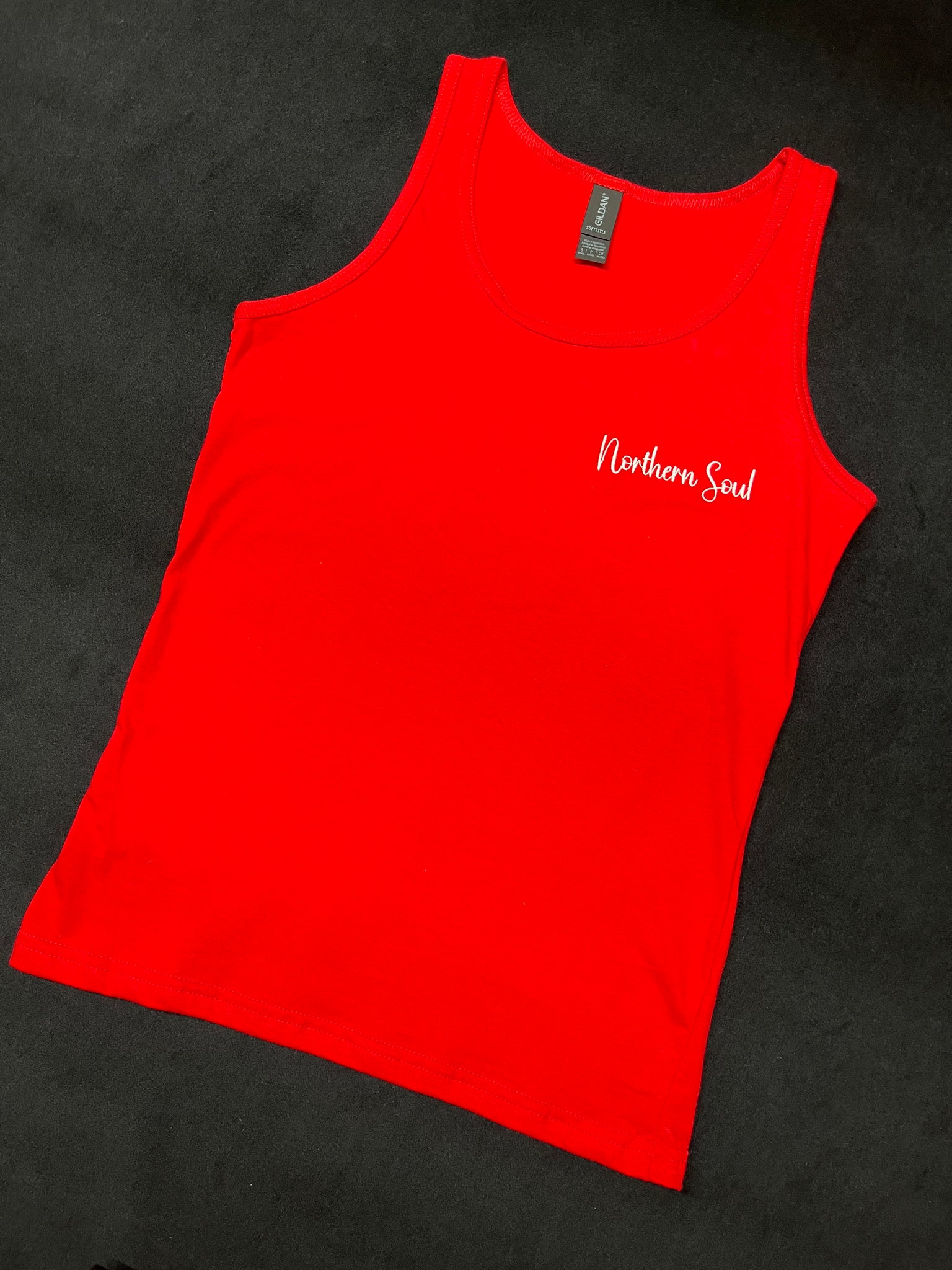 Ladies Northern Soul embroidered tank top