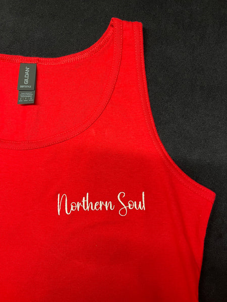 Ladies Northern Soul embroidered tank top