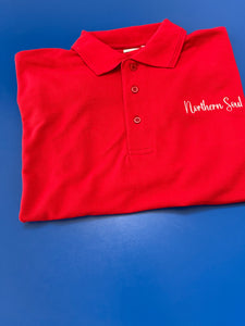 Mens Nothern Soul, Red polo shirt,