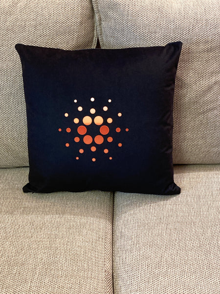 Cardano, printed,velvet cuhion.